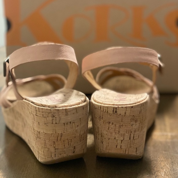 Korks, Jenneve wedge sandals, blush size 8 - Picture 3 of 7